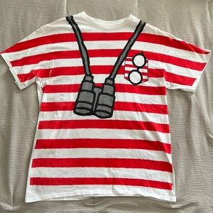 Where’s Waldo Mens T-Shirt | Large | White, Red, Black, Grey | New Condition